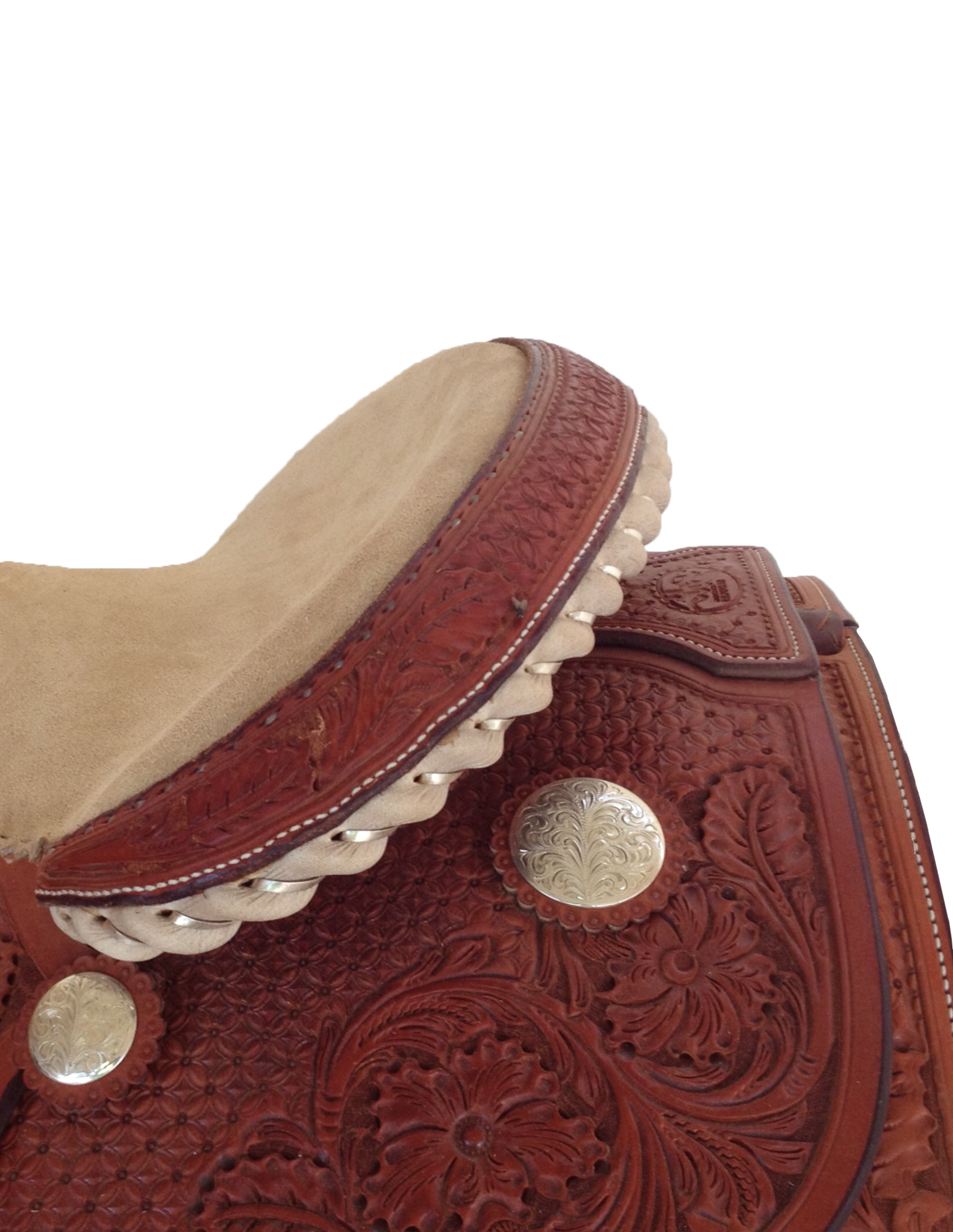 RawhideSilverLacedCantle Silver Laced Cantle